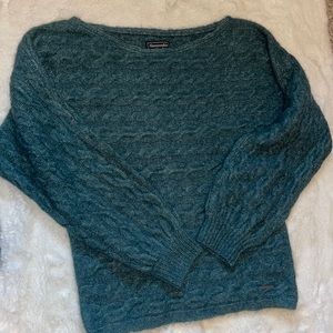 Abercrombie & Fitch dark green boatneck sweater